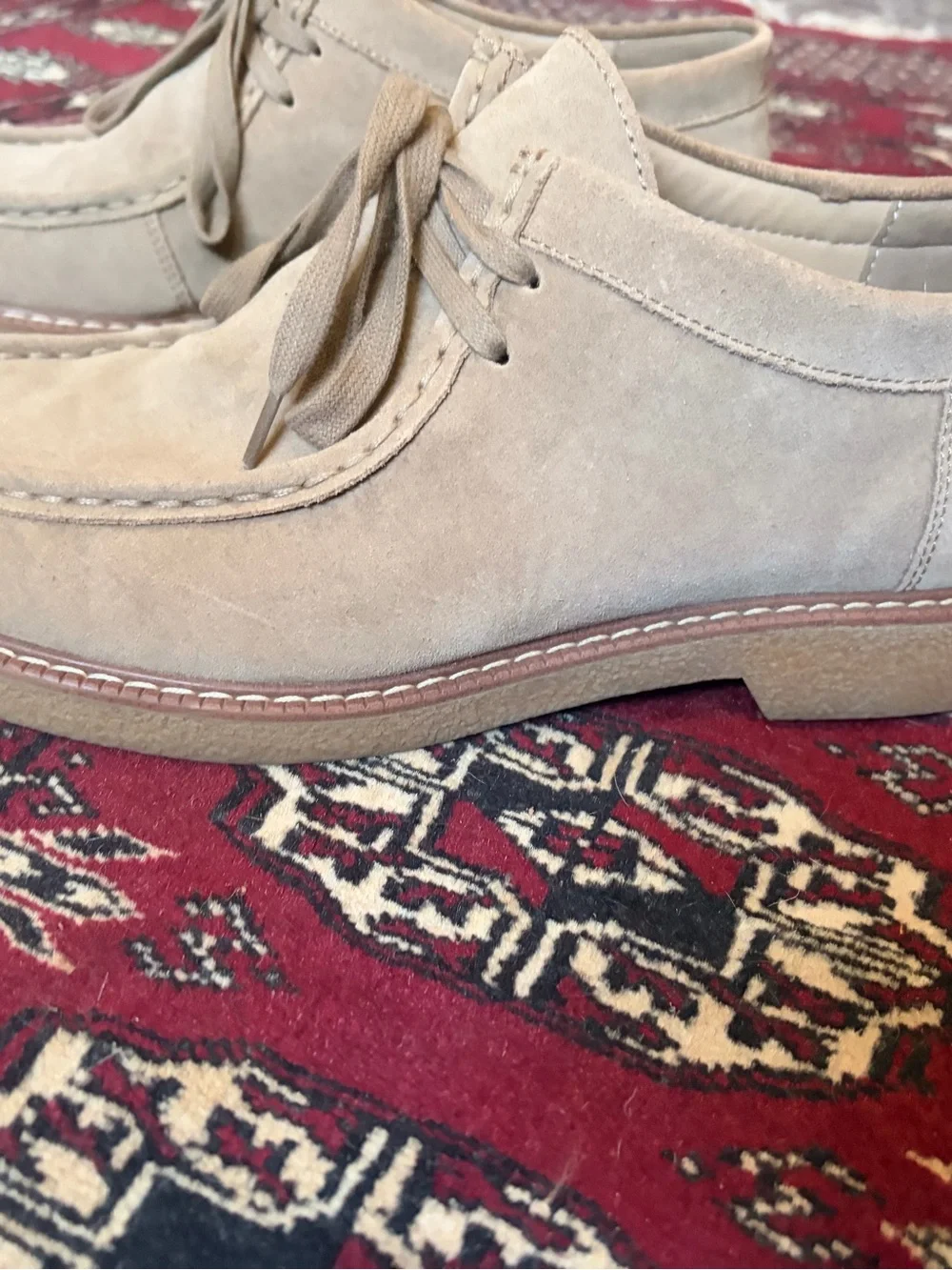 Men's Beige Suede Low Chukka Boots